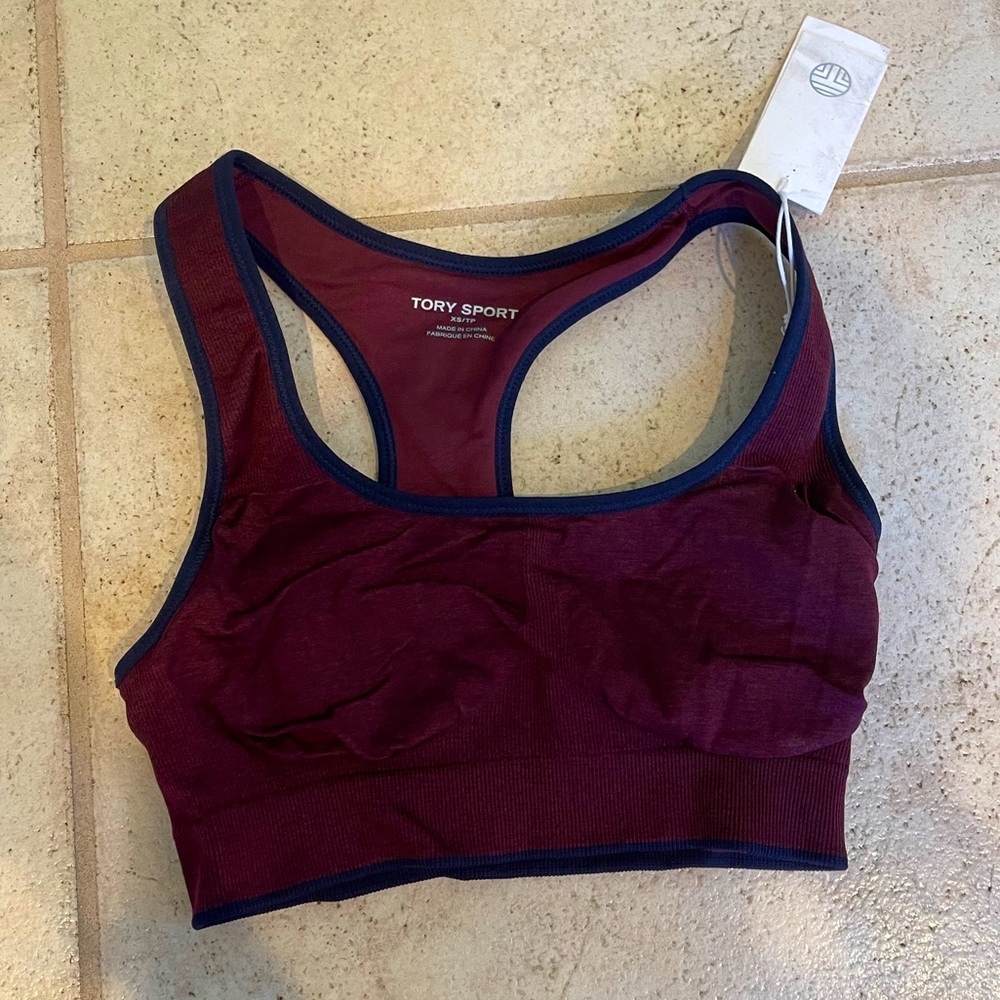 Tory Burch Sport Bra Maroon XS